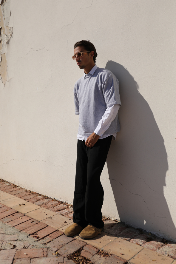 B Fit Drawstring Linen Pants (Black Pirate)