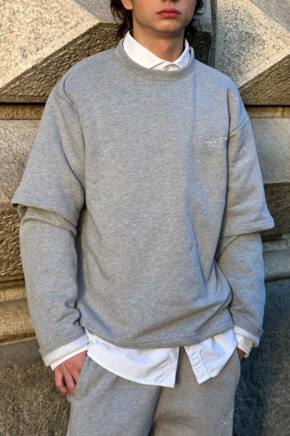In N' Out Sweater (Heather Grey)