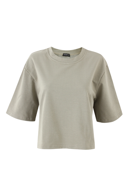 "A" Cropped T-Shirt (Sage)