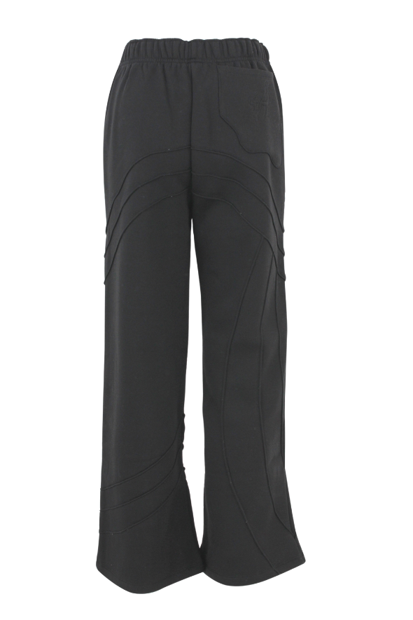 Swirled Drawstring Sweatpants (Black)