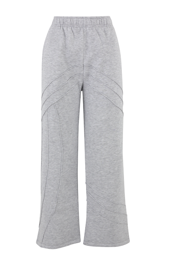Swirled Drawstring Sweatpants (Light Grey)