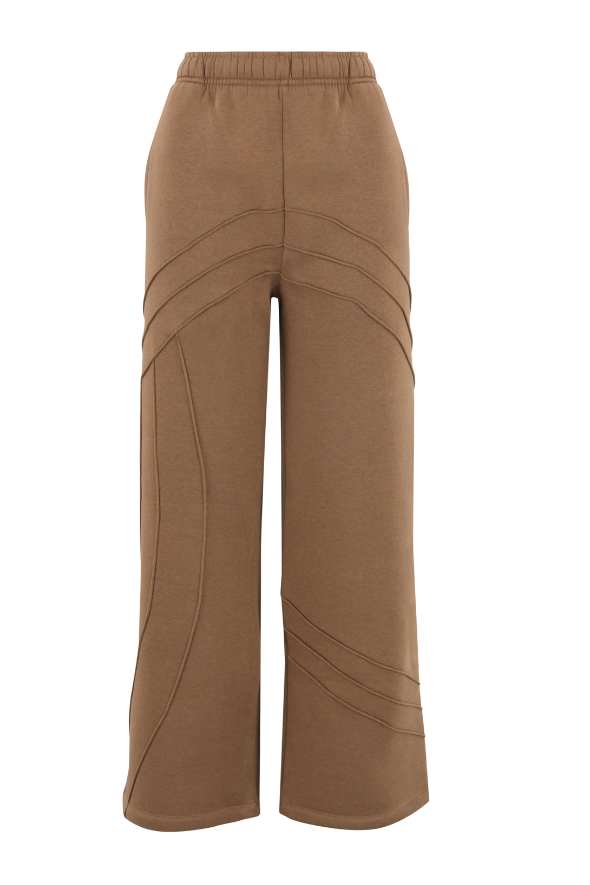 Swirled Drawstring Sweatpants (Brown)