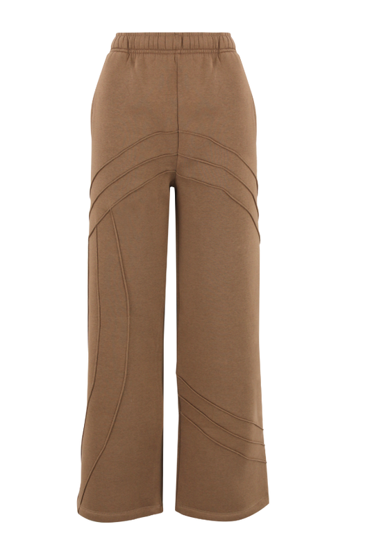 Swirled Drawstring Sweatpants (Brown)