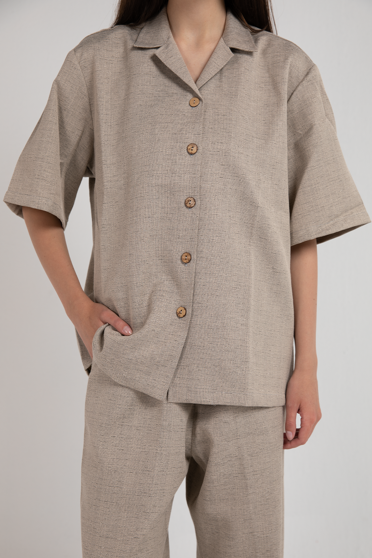 Everyday Heavy Linen Shirt (Sand)