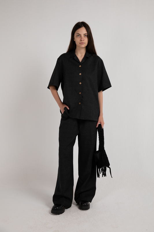 Everyday Heavy Linen Shirt (Pirate)