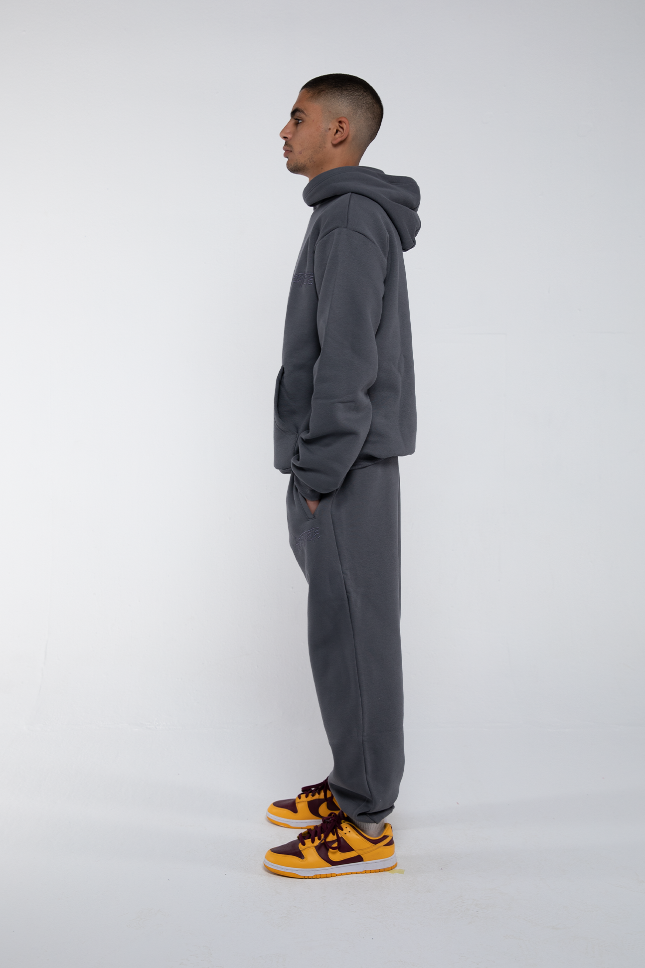Cuffed Drawstring Joggers (Stone)