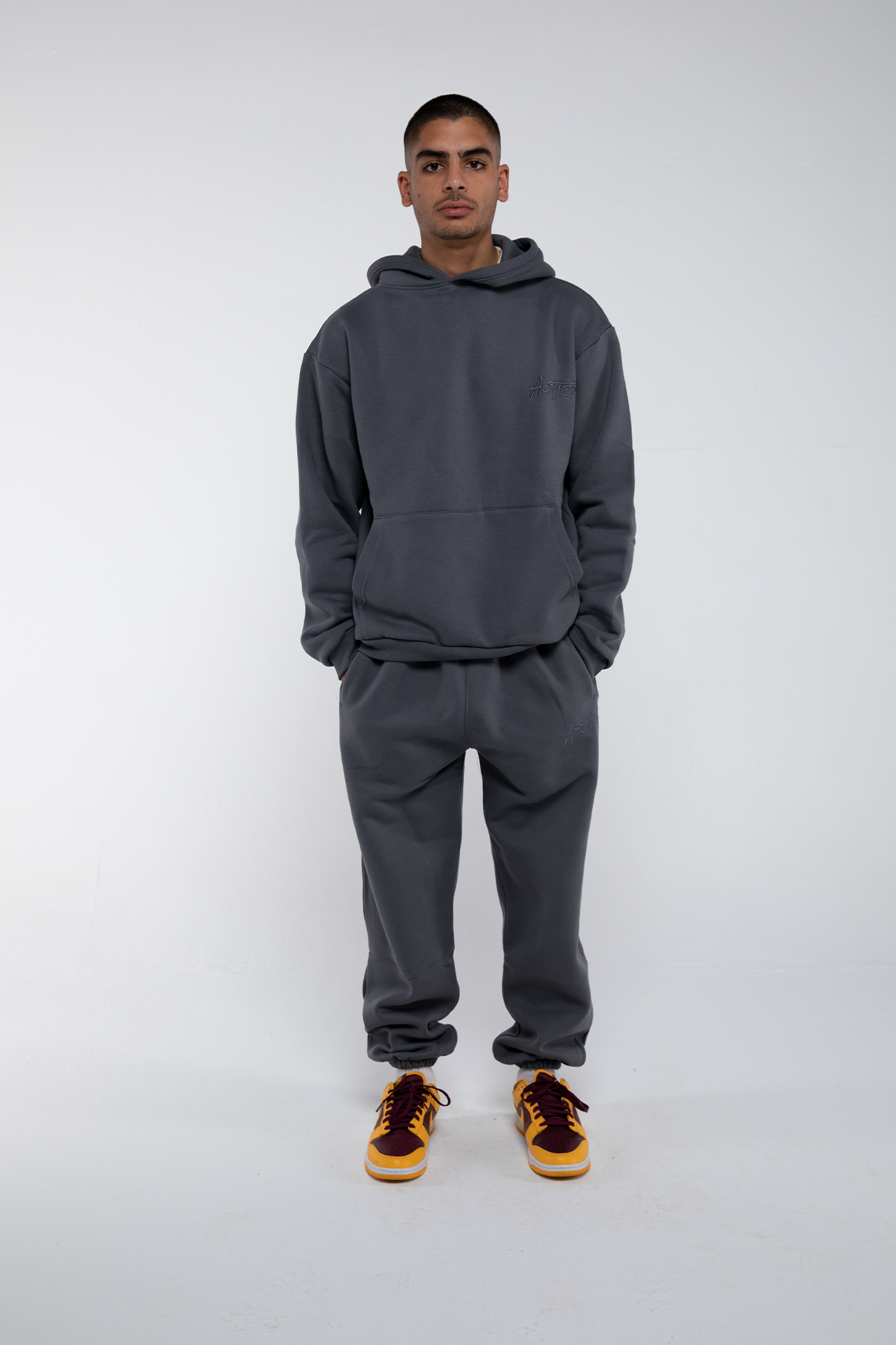 Cuffed Drawstring Joggers (Stone)