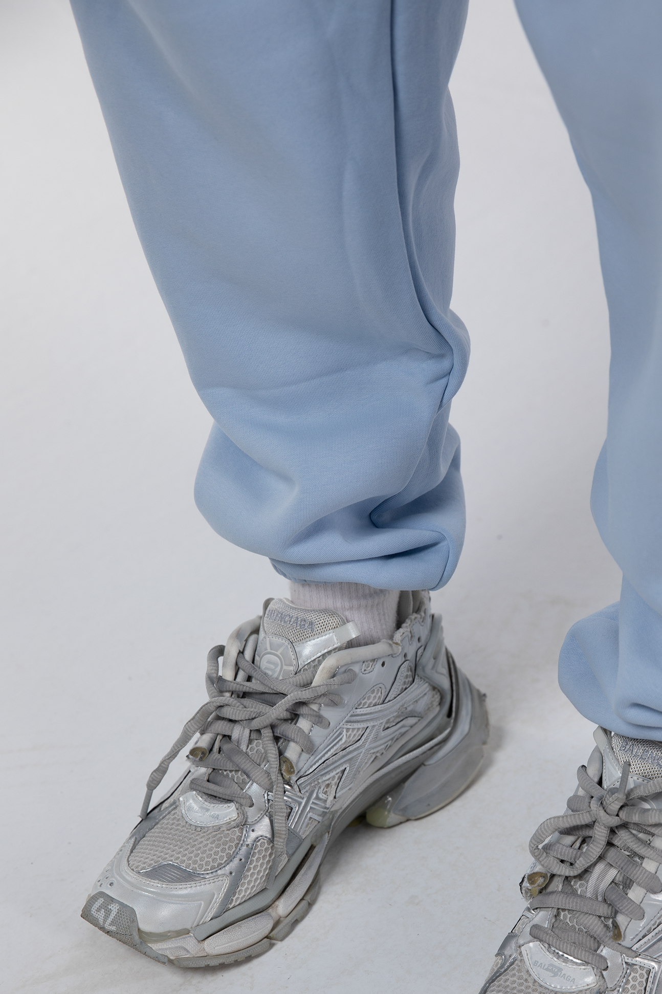 Cuffed Drawstring Joggers (Sky)
