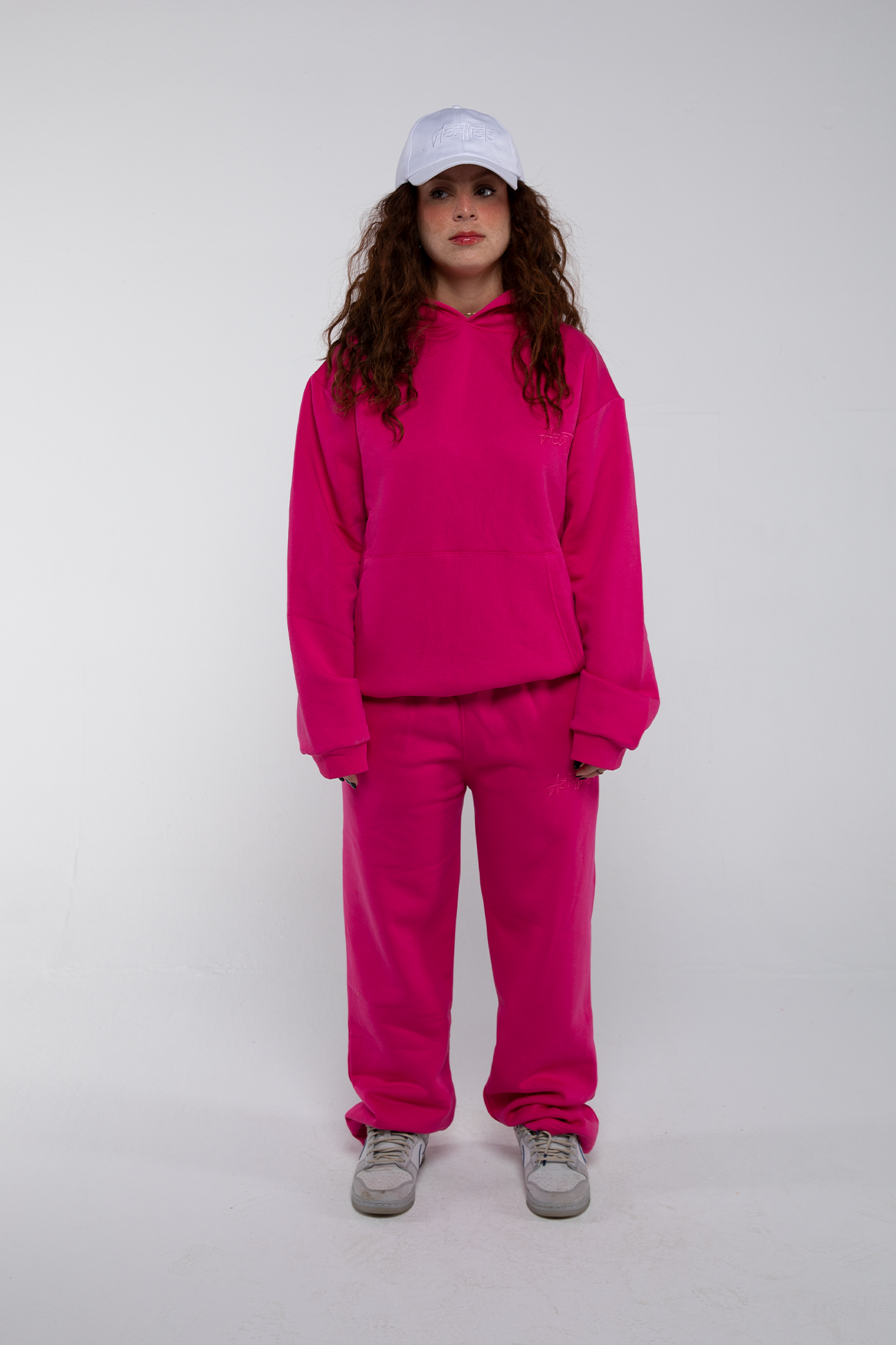 Open Leg Drawstring Joggers (Barbie)