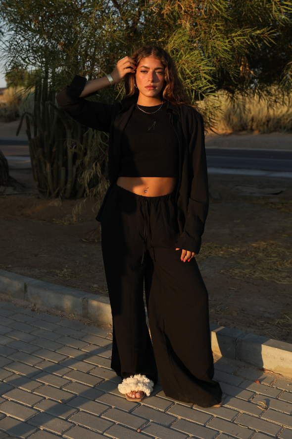 Baggy Linen Pants (Black Pirate)