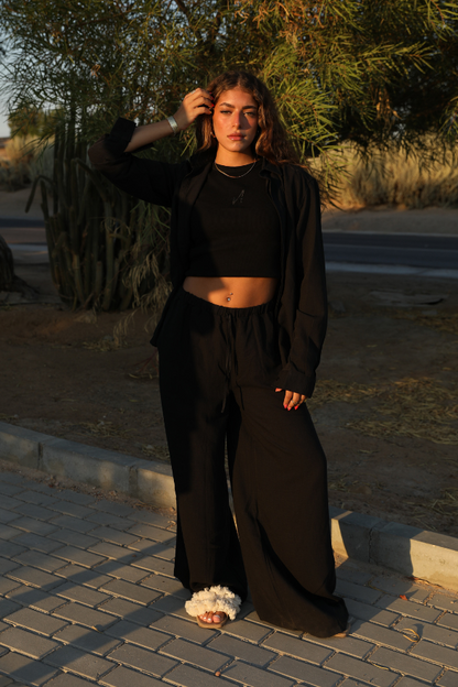 Baggy Linen Pants (Black Pirate)