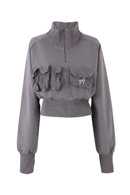 Puff Half-Zip (Stone)