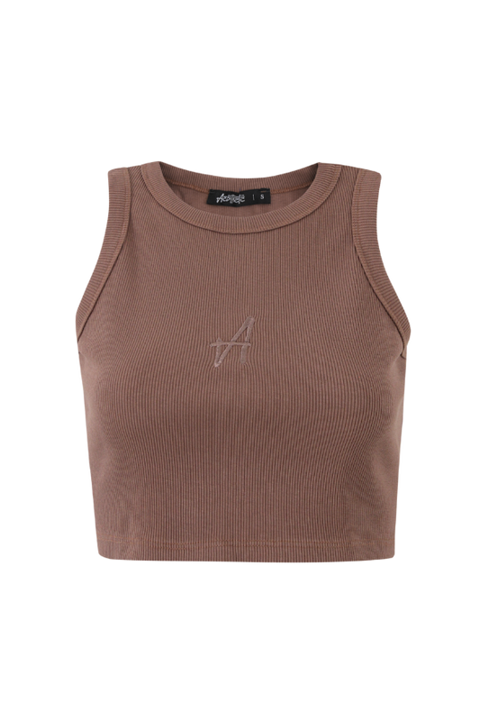 "A" Short Tank (Mocha)