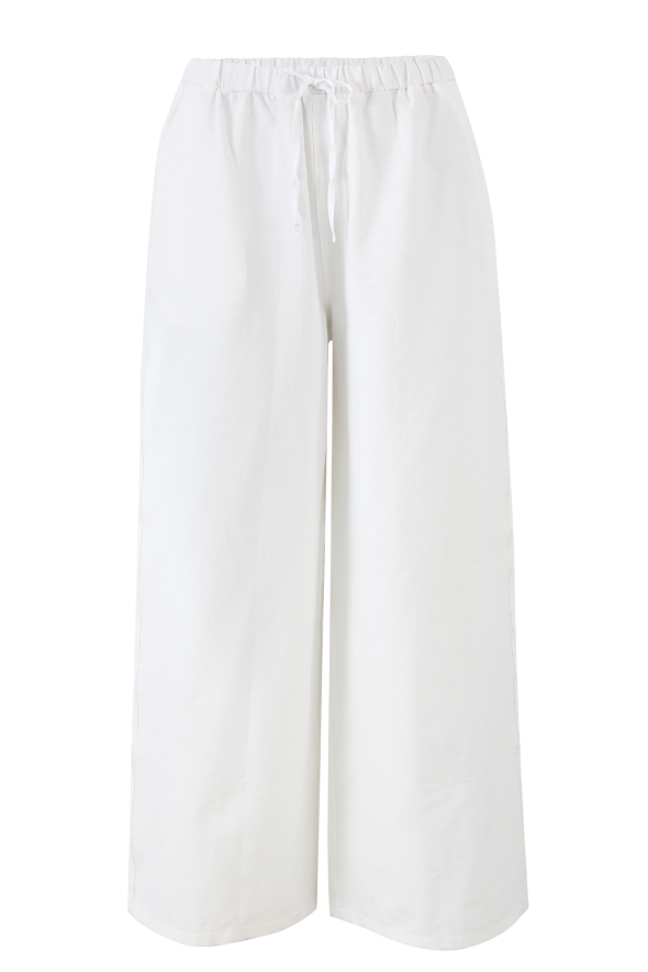 Baggy Linen Pants (White Cream)