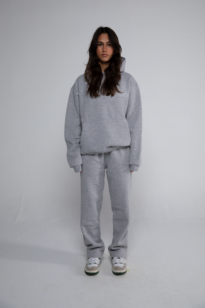 Open Leg Joggers (Heather Grey)