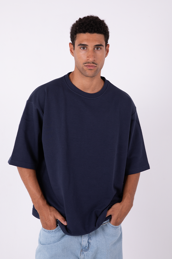 Boxy Tee (Navy)