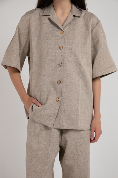 Everyday Linen Shirt (Sand)